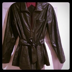 ☆RARE☆Preston&York* Dillards*100%Leather* Coat*